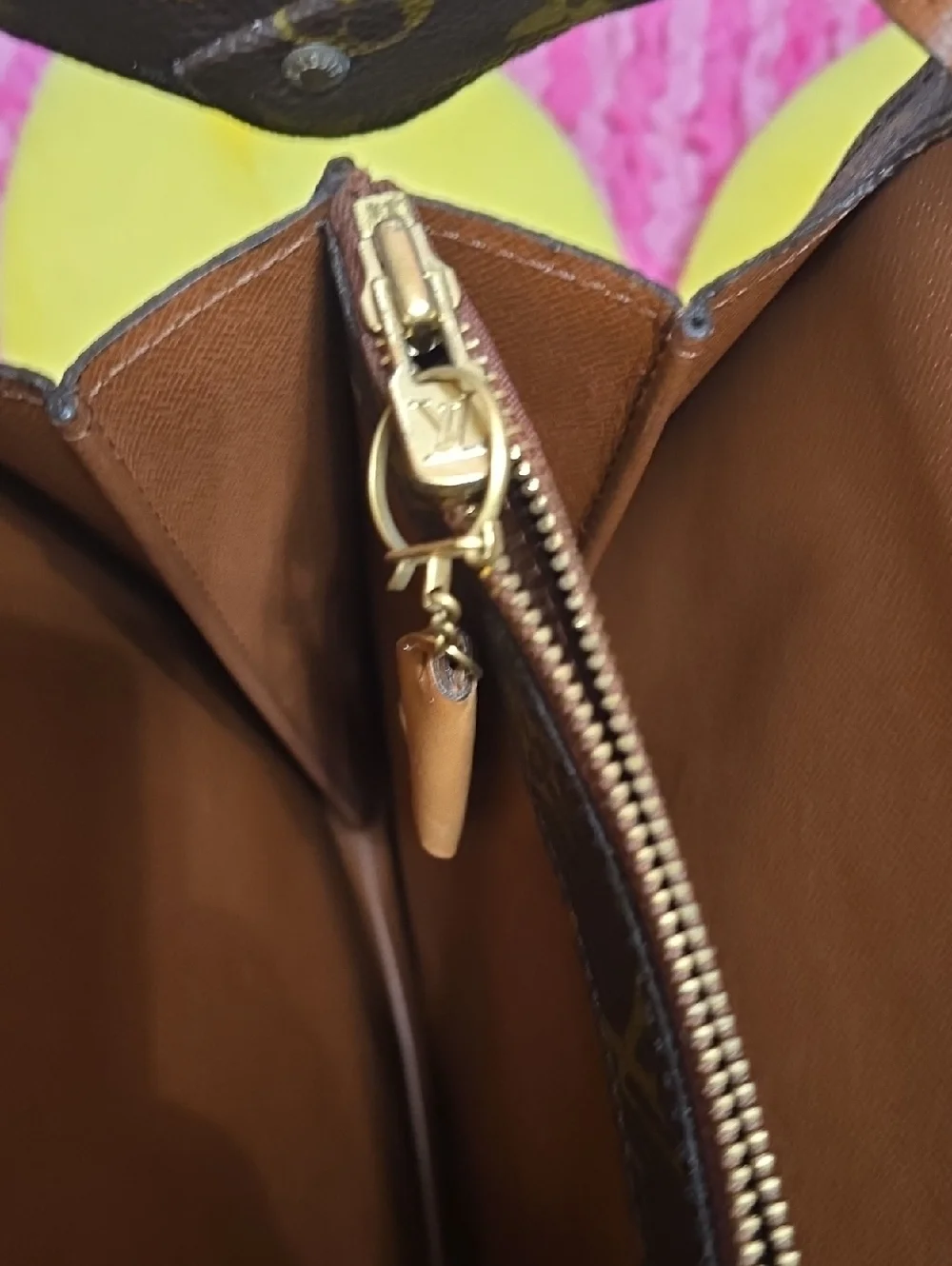 Louis Vuitton Serviette Monogram Briefcase with Tan Handle